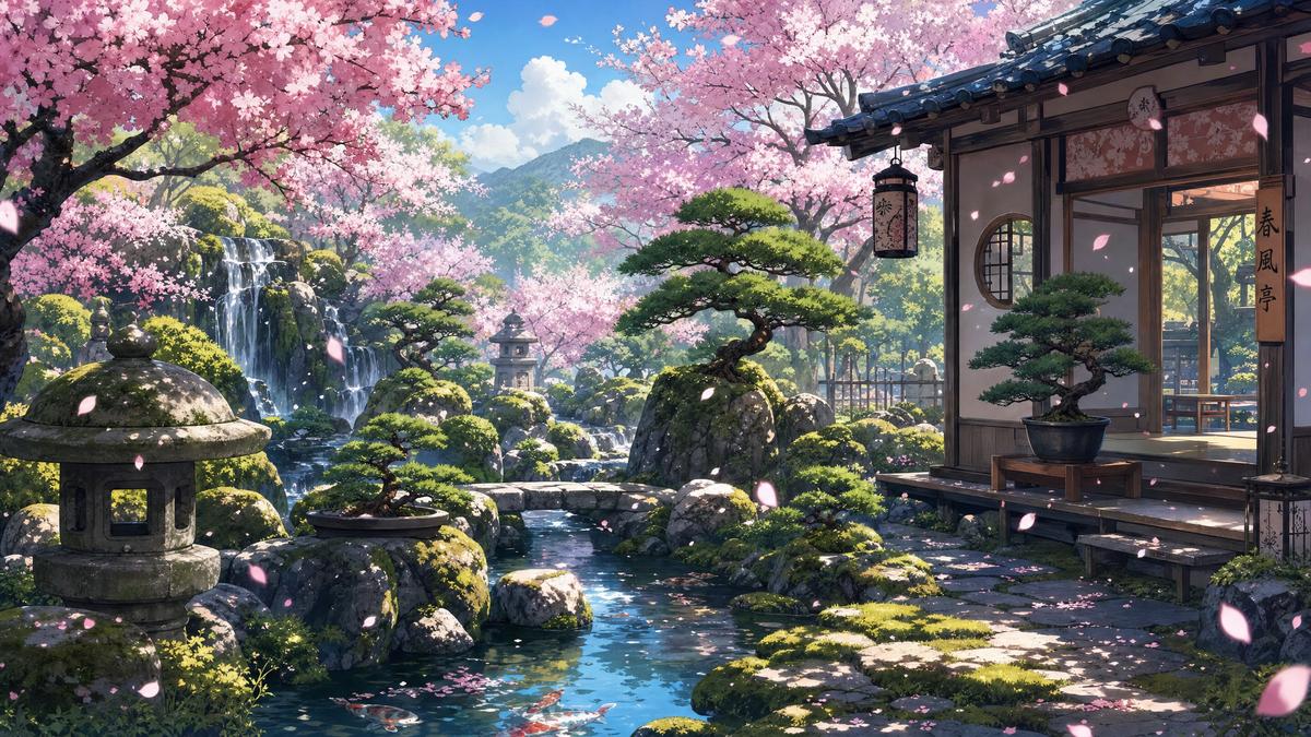 彩虎视觉 彩虎视觉视频：日式庭院盆景设计视频演示教学